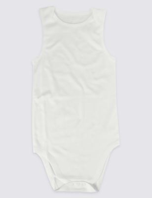 Flat Seams Pure Cotton Sleeveless Bodysuit &#40;9-16 Years&#41;